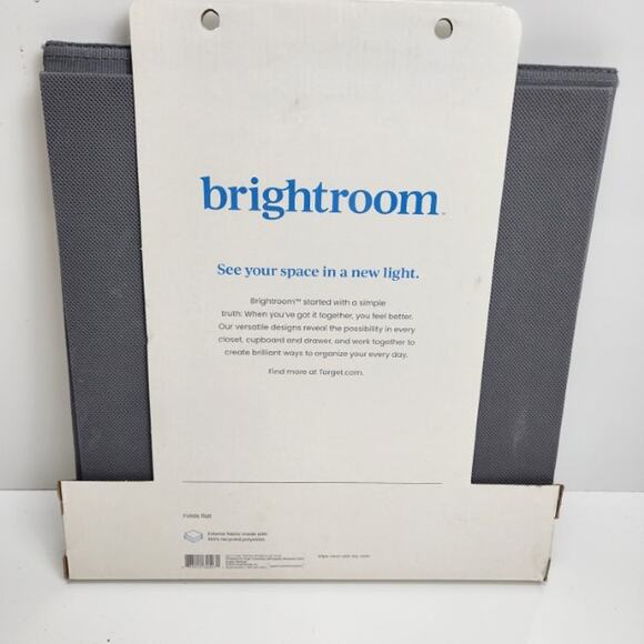 Target Bright Room 13" Dark Gray Fabric Storage Collapsible Cube NEW - Picture 6 of 6
